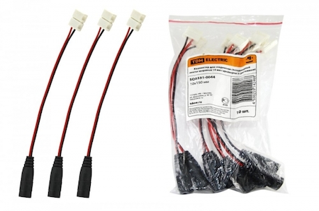 TDM ELECTRIC SQ0331-0044 Коннектор для соединения светодиодной ленты шириной 10 мм с драйвером (с разъемом), TDM
